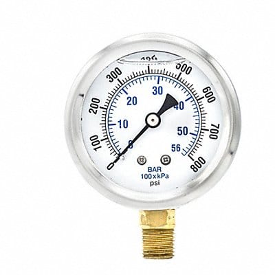 Pressure Gauge 1/4 in NPT 2-1/2 in