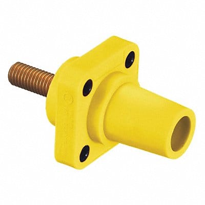 Receptacle 4-4/0 Ylw Stud Taper Nose