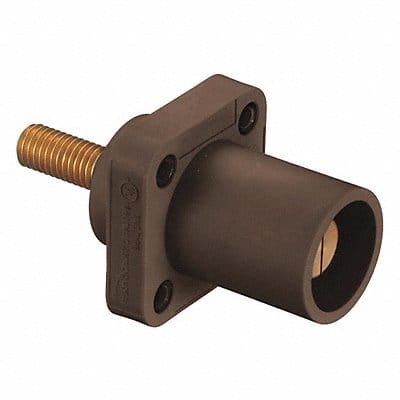 Receptacle 4 to 4/0 Male Brwn Taper