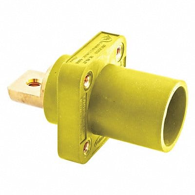 Receptacle Taper Nose Double Set Yellow