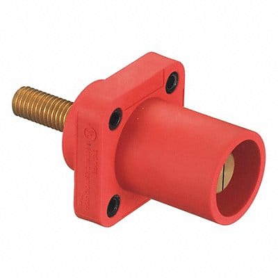 Receptacle Red Male Threaded Stud