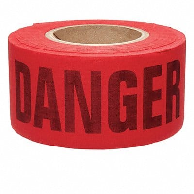 Barricade Tape Red 135 ft L 3 in