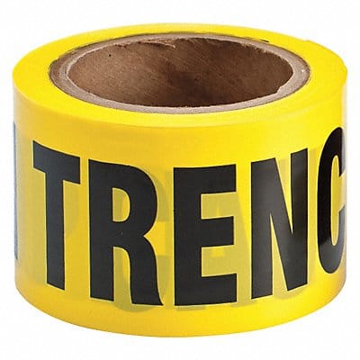 Barricade Tape Yellow 200 ft L 3 in