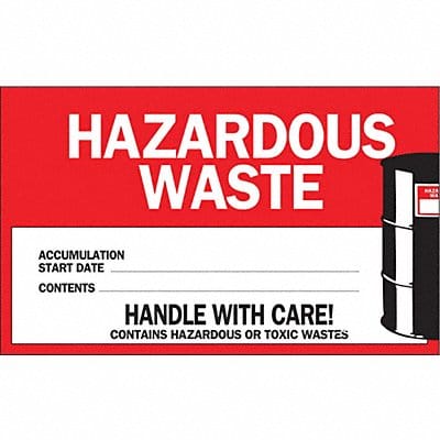 DOT Handling Label Waste 6 W PK100