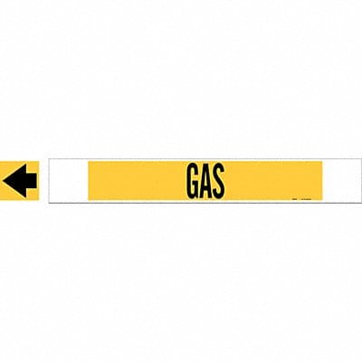 Pipe Marker Gas 4 in H 24 in W