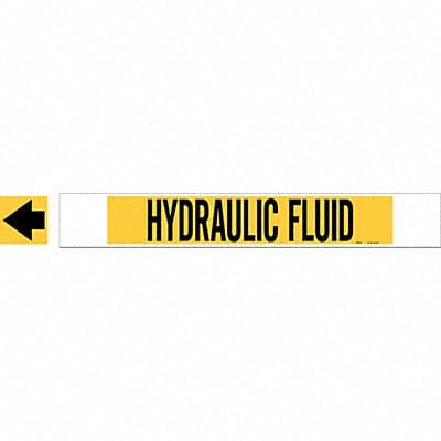 Pipe Marker Hydraulic Fluid 4in H 24in W