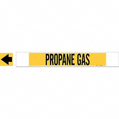 Pipe Marker Propane Gas 4 in H 24 in W