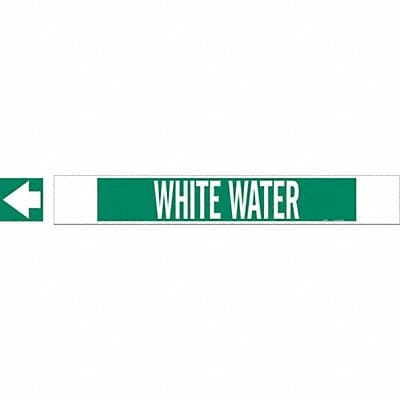 Pipe Marker White Water 4 in H 24 in W