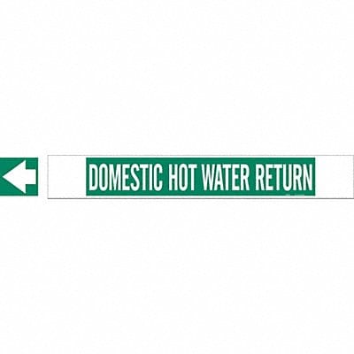 Pipe Marker Domestic Hot Water Return