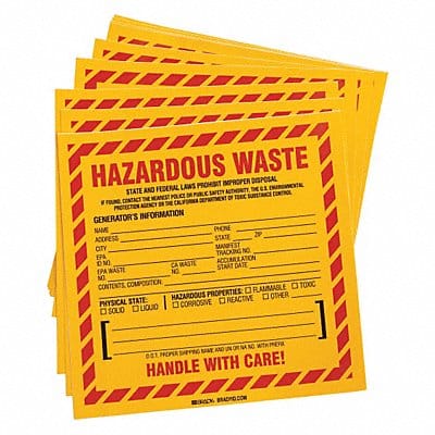 DOT Handling Label Waste 6 Label W PK50