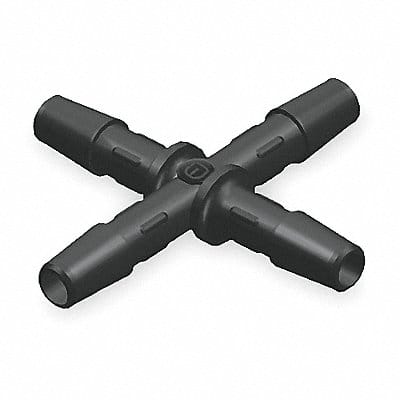 Cross Connector 1/8 In Barbed PVC PK5