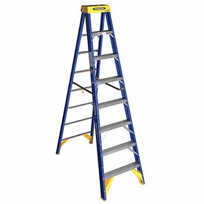 Stepladder Fiberglass 8 ft H 375 lb Cap