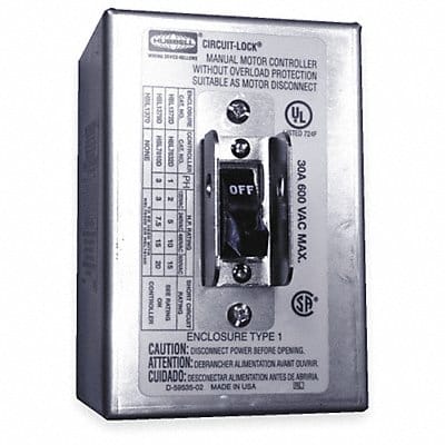 ManualMotorSwitch NEMA1 ToggleSwitch