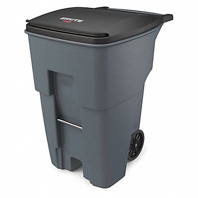 Trash Can 95 gal Gray Plastic