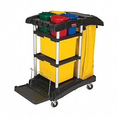 Microfiber Janitor Cart 44 H 34 gal Cap.