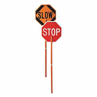 Stop/Slow Pole Mounted Paddle Plastic