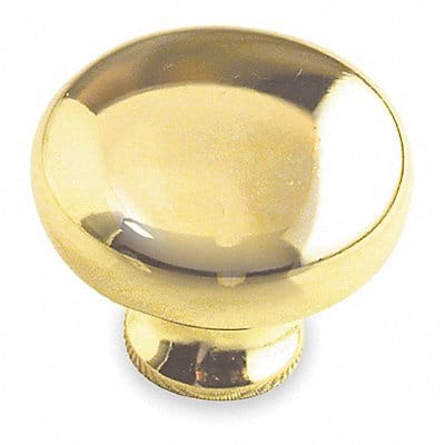 Cabinet Knob Round Brass PK5