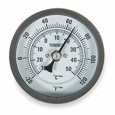 Bimetal Thermom 3 In Dial -20 to 120F