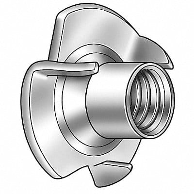 T-Nut Znc Stl #6-32 3Prong 1/4in 100PK