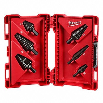 Step Drill Bit Set HSS 1/8-1-1/8 In 6 pc