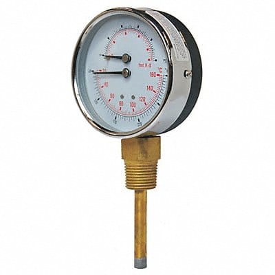 Boiler Gauge Round 0-100 psi 80 to 320F