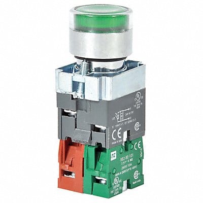 H6943 Illuminated Push Button 22mm Green