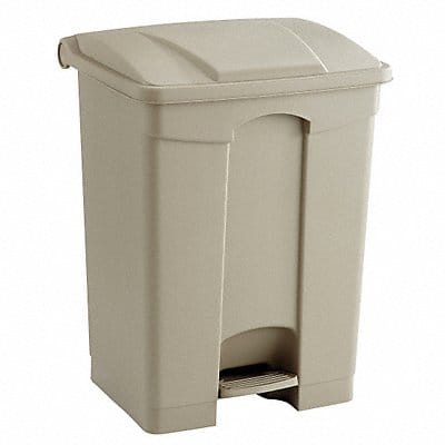 Trash Can Rectangular 17 gal Tan