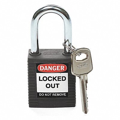 D1949 Lockout Padlock KD Black 1-3/4 H