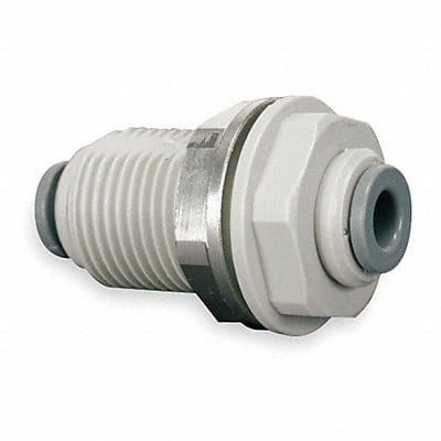 Bulkhead Union 1/4 In Tube OD Gray PK10