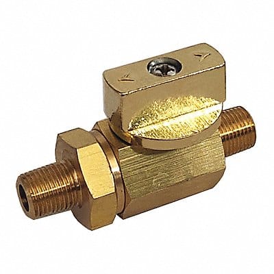 Brass Ball Valve Inline MNPT 1/8