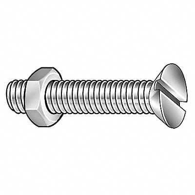 Stove Bolt 1/4 -20 Zinc Plated 2 L 100PK