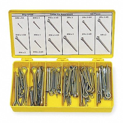 Cotter Pin Asst 18-8 550 Pcs 7 Sizes