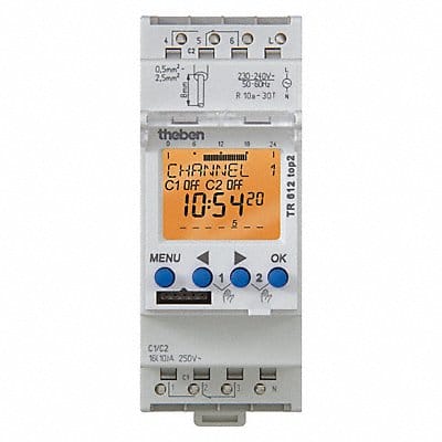 Electr. Timer Din Rail 24Hr/7D 2 Chn.