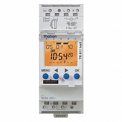 Electr Timer Din Rail 24Hr/7D 1Chn 84Mem