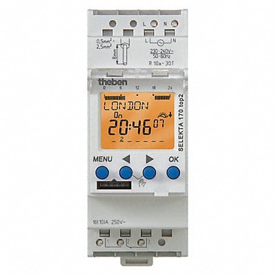 Electr Timer Din Rail Astro 24Hr/7D