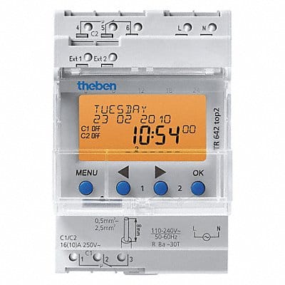 Electr Timer Din Rail 365 Day Astro 2Chn