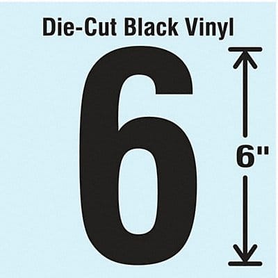 K8343 Die Cut Number Label 6