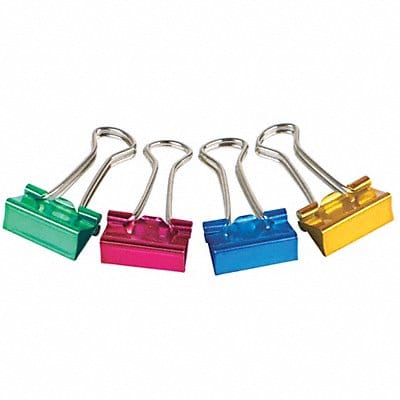 Binder Clip 1-1/4 In Metal Assorted Pk24