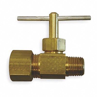 Needle Valve Straight Brass 1/4 x 5/16In