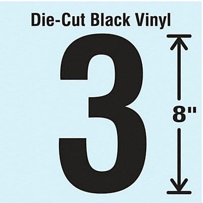 K8344 Die Cut Number Label 3