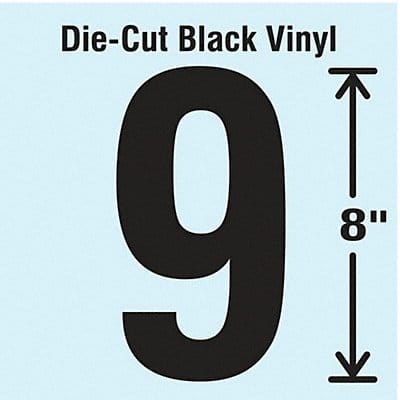 K8344 Die Cut Number Label 9