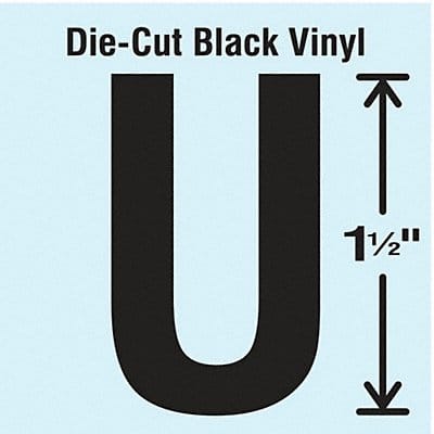 Die Cut Letter Label U 10 Cards PK10