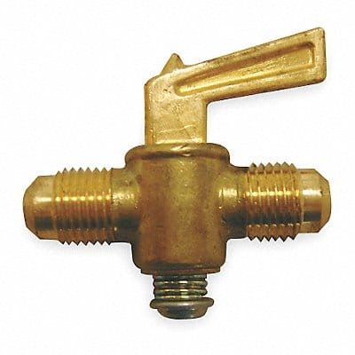 Ground Plug Valve 45 Deg 1/4 In Brass