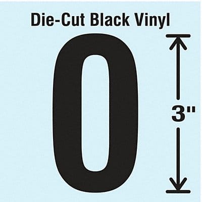 Die Cut Number Label 0 10 Cards PK10