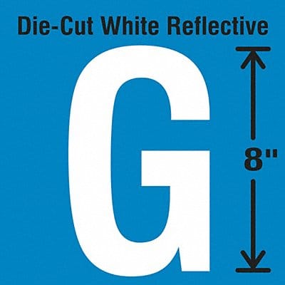 Die-Cut Reflective Letter Label G