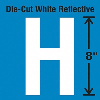 Die-Cut Reflective Letter Label H