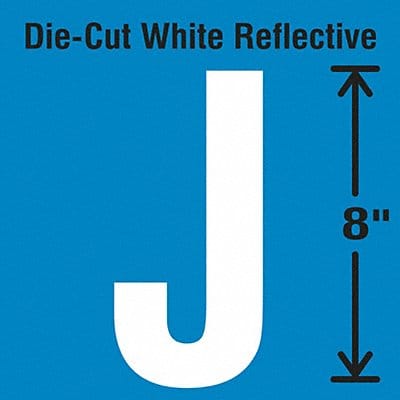 Die-Cut Reflective Letter Label J