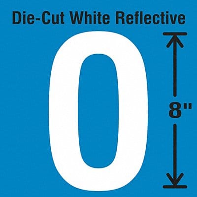 Die-Cut Reflective Letter Label O