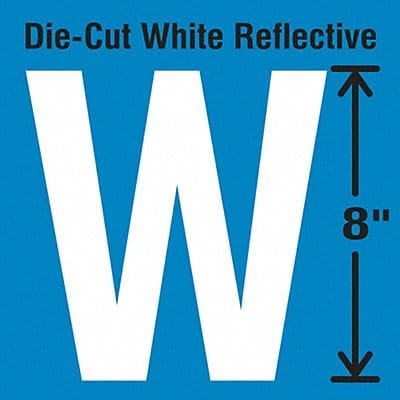 Die-Cut Reflective Letter Label W