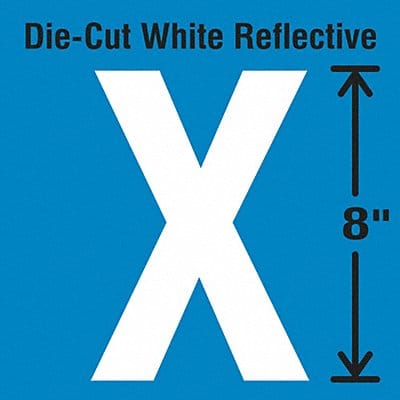 Die-Cut Reflective Letter Label X